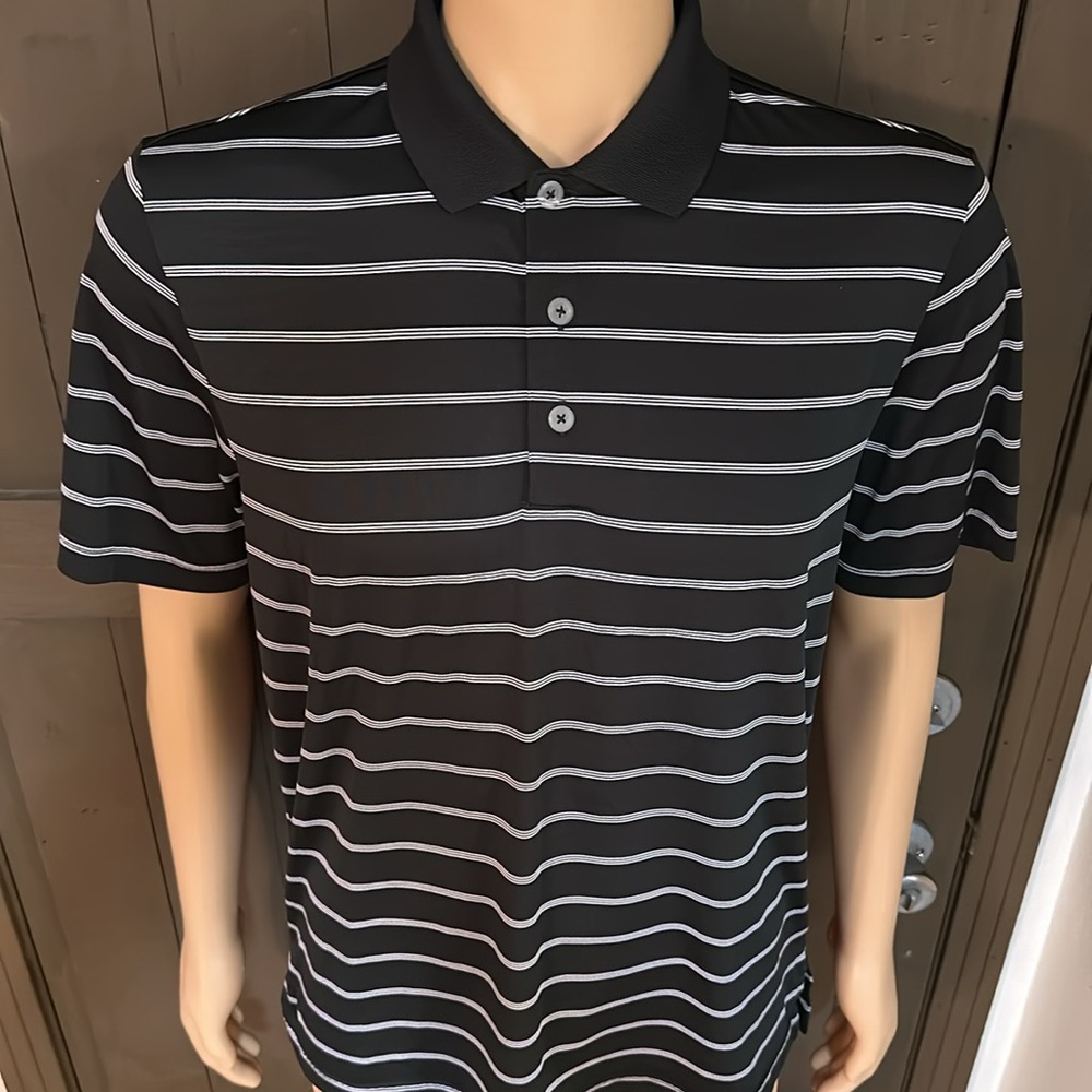 ADIDAS pure motion golf polo striped